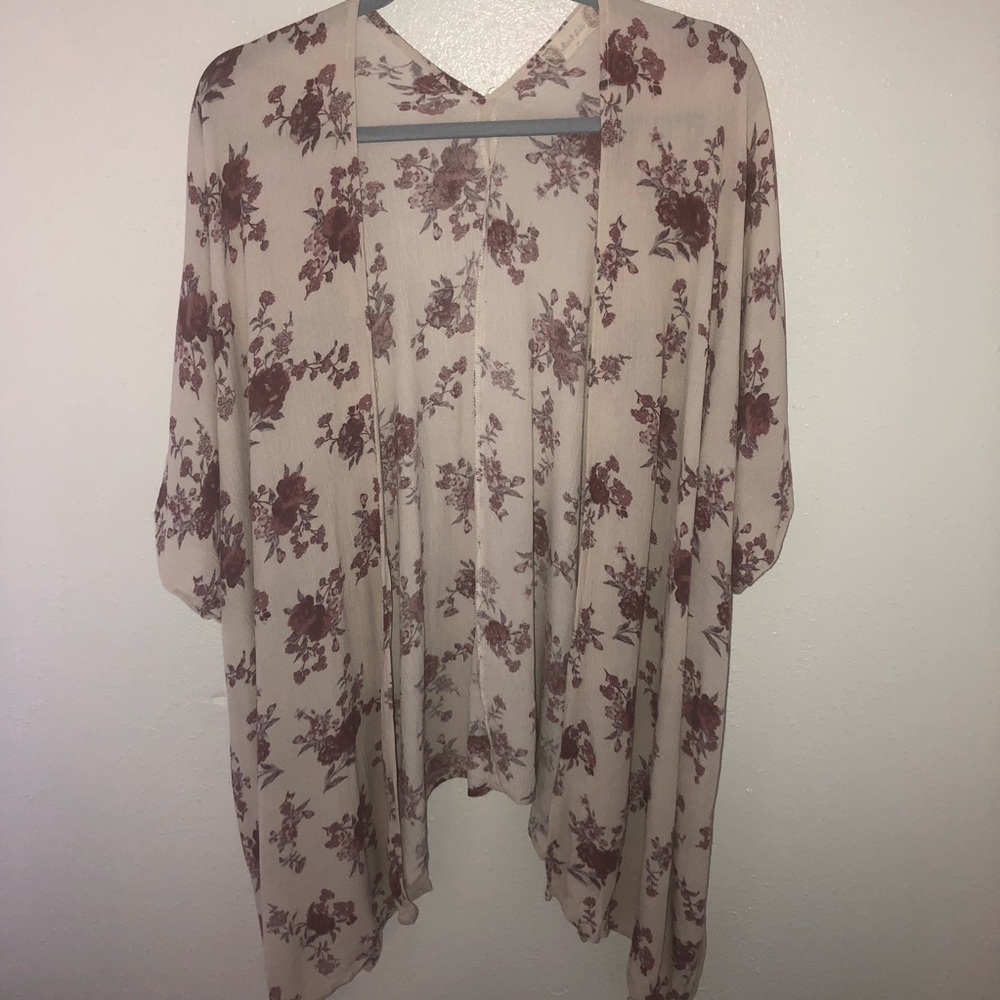 Floral kimono style coverup